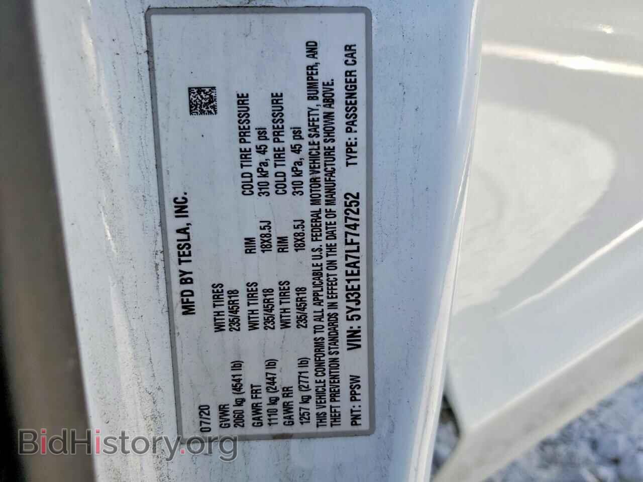 2020 TESLA MODEL 3 - VIN: 5YJ3E1EA7LF747252 - Photo 13