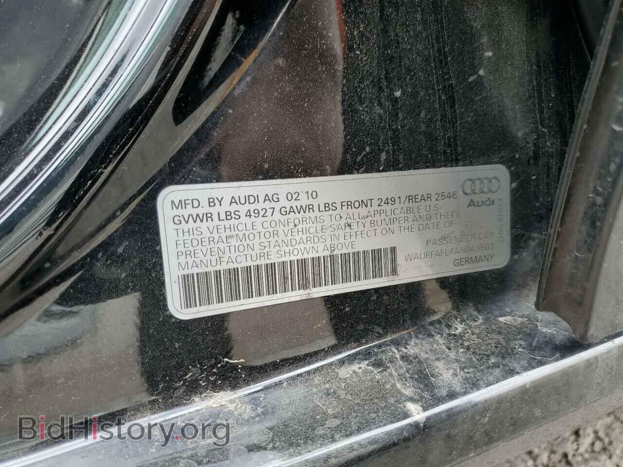 2010 AUDI A4 - VIN: WAUFFAFL4AN049803 - Фото 12