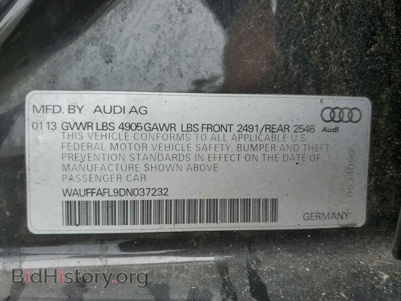 2013 AUDI A4 - VIN: WAUFFAFL9DN037232 - Фото 12