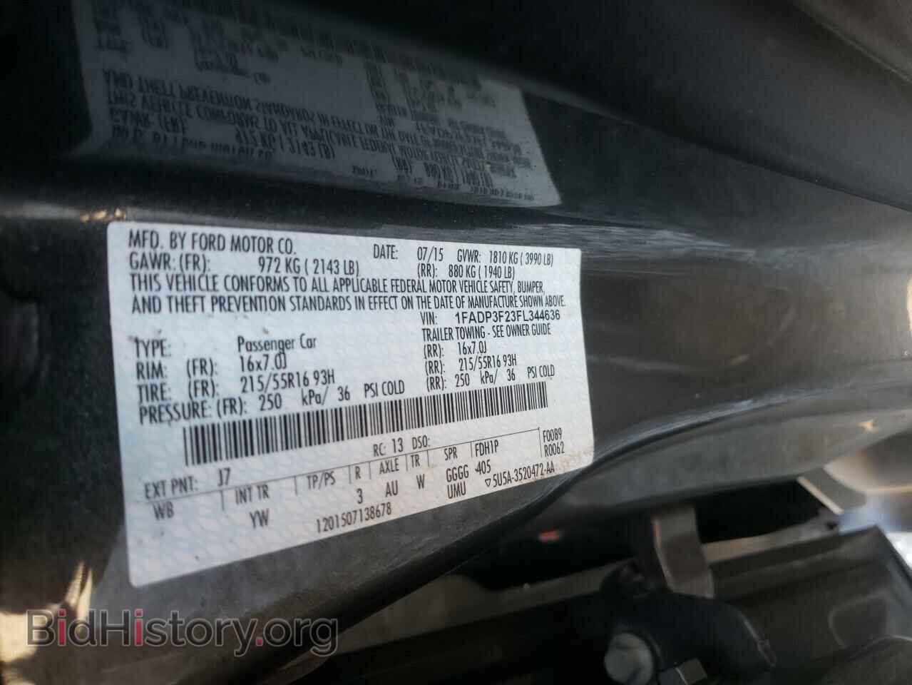2015 FORD FOCUS - VIN: 1FADP3F23FL344636 - Фото 10