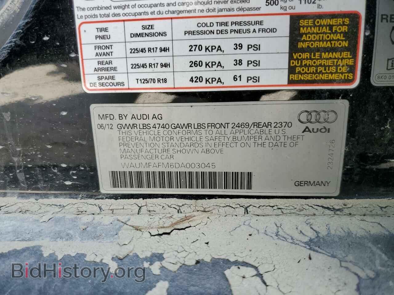 2013 AUDI A3 - VIN: WAUMFAFM6DA003045 - Фото 10