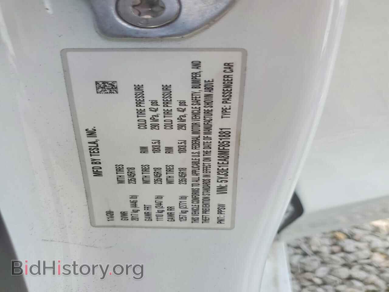 2021 TESLA MODEL 3 - VIN: 5YJ3E1EA8MF851881 - Photo 12