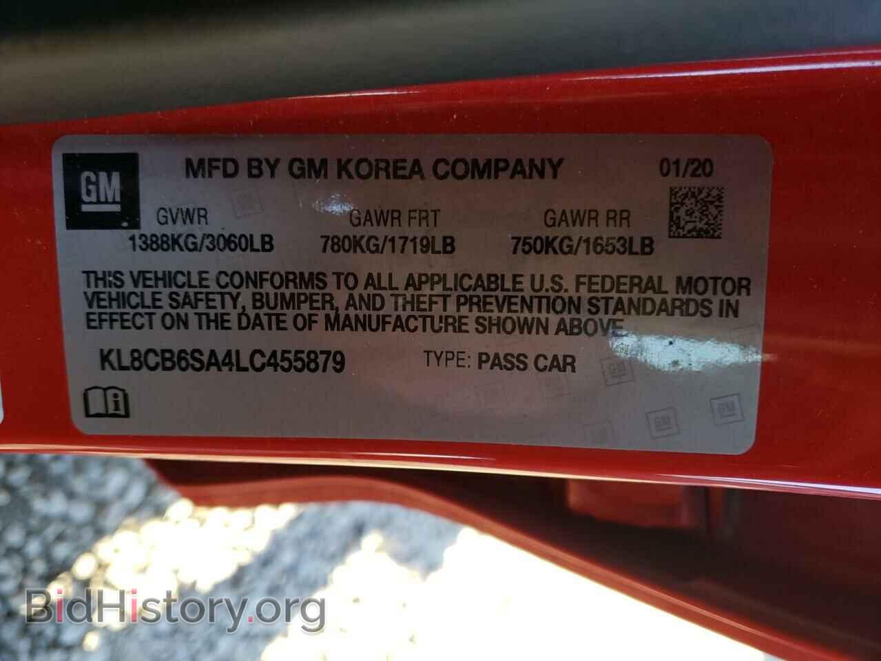 2020 CHEVROLET SPARK - VIN: KL8CB6SA4LC455879 - Фото 10
