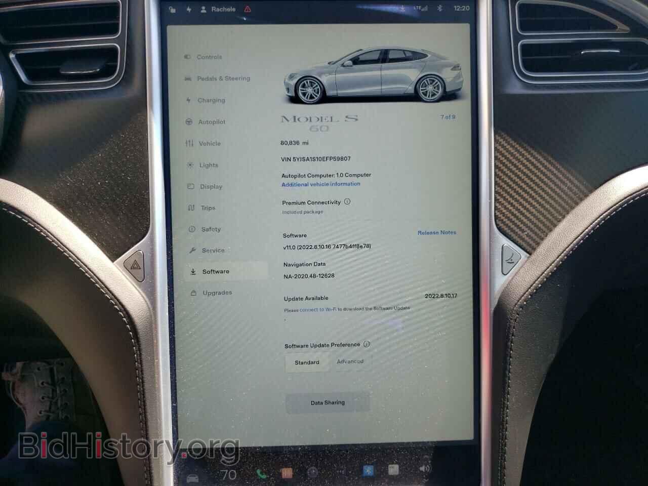 2014 TESLA MODEL S - VIN: 5YJSA1S10EFP59807 - Фото 9