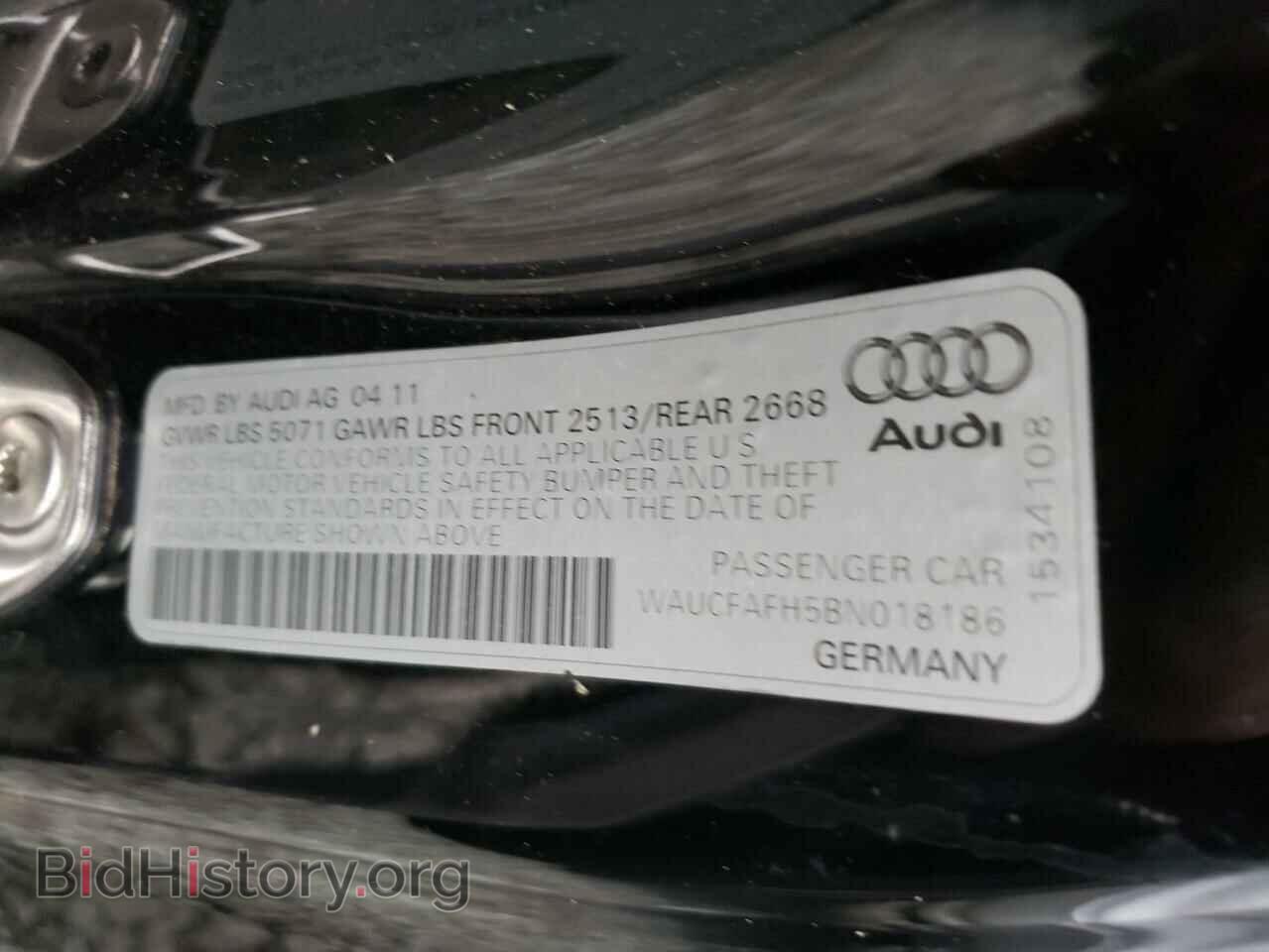2011 AUDI A5 - VIN: WAUCFAFH5BN018186 - Фото 10