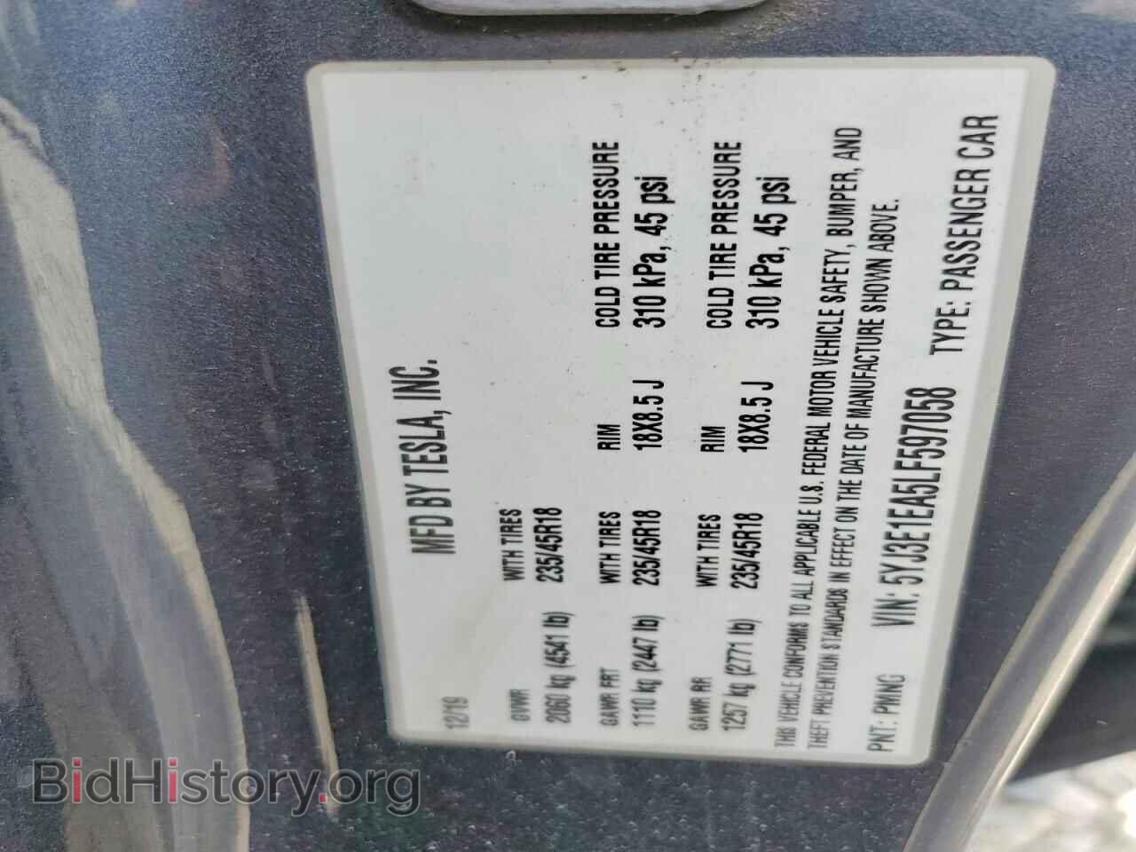 2020 TESLA MODEL 3 - VIN: 5YJ3E1EA5LF597058 - Photo 12