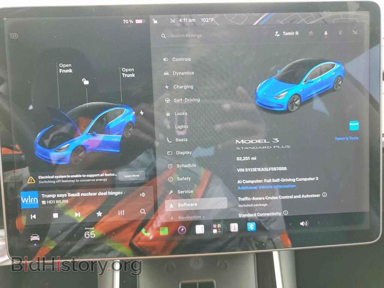 2020 TESLA MODEL 3 - VIN: 5YJ3E1EA5LF597058 - Photo 9