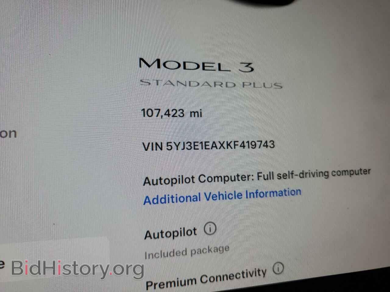 2019 TESLA MODEL 3 - VIN: 5YJ3E1EAXKF419743 - Фото 9