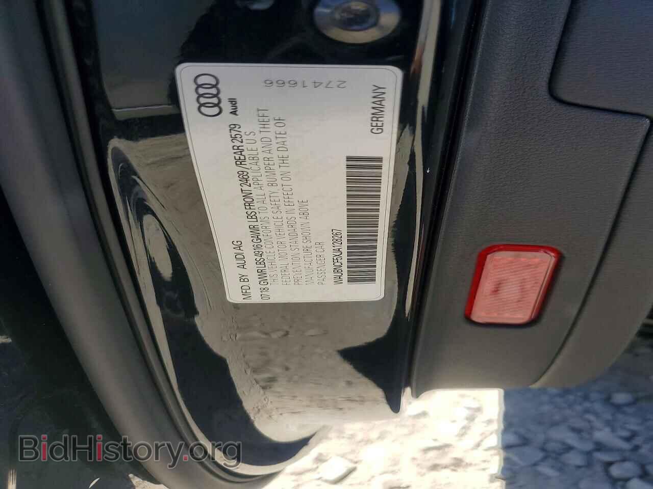 2018 AUDI A5 - VIN: WAUBNCF5XJA128267 - Фото 13