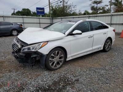 2015 Hyundai SONATA Sport, белый — VIN 5NPE34AB0FH257644, Copart