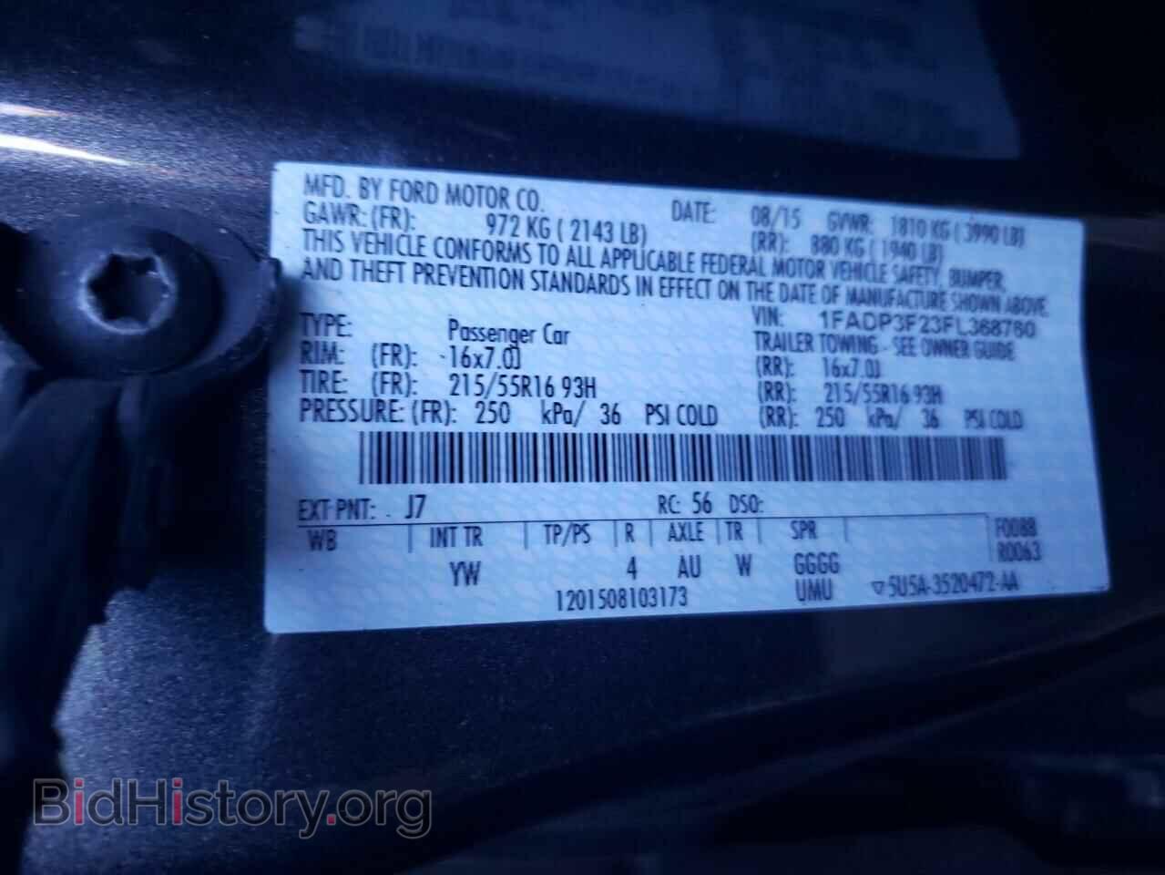 2015 FORD FOCUS - VIN: 1FADP3F23FL368760 - Фото 10