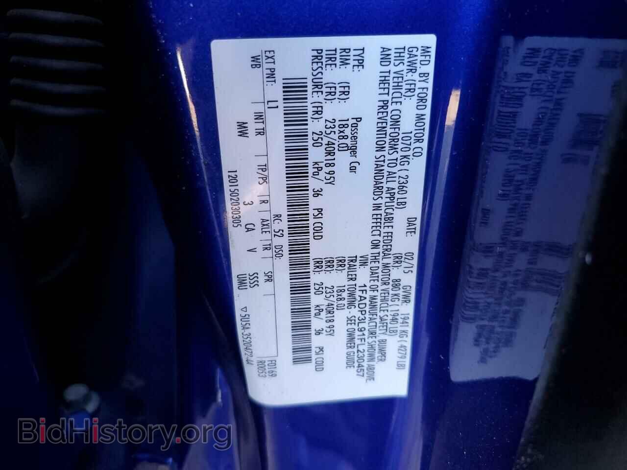 2015 FORD FOCUS - VIN: 1FADP3L91FL230457 - Photo 10