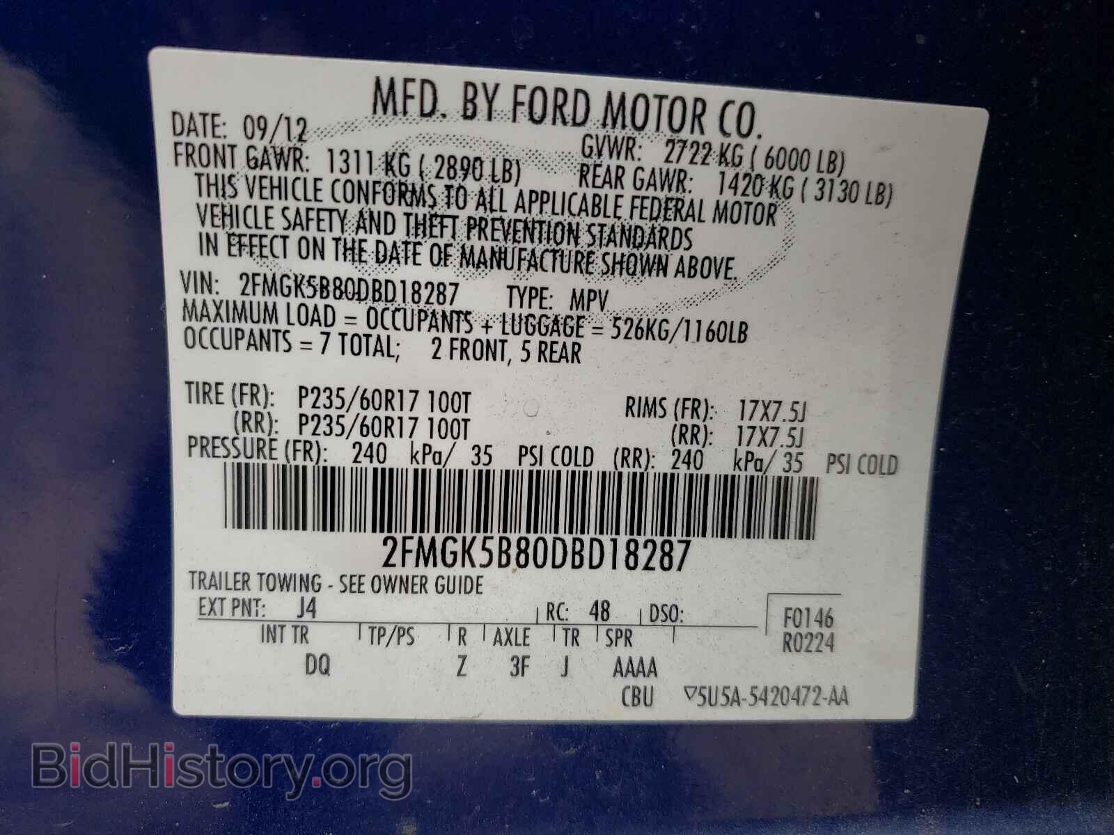 2013 FORD FLEX - VIN: 2FMGK5B80DBD18287 - Photo 10