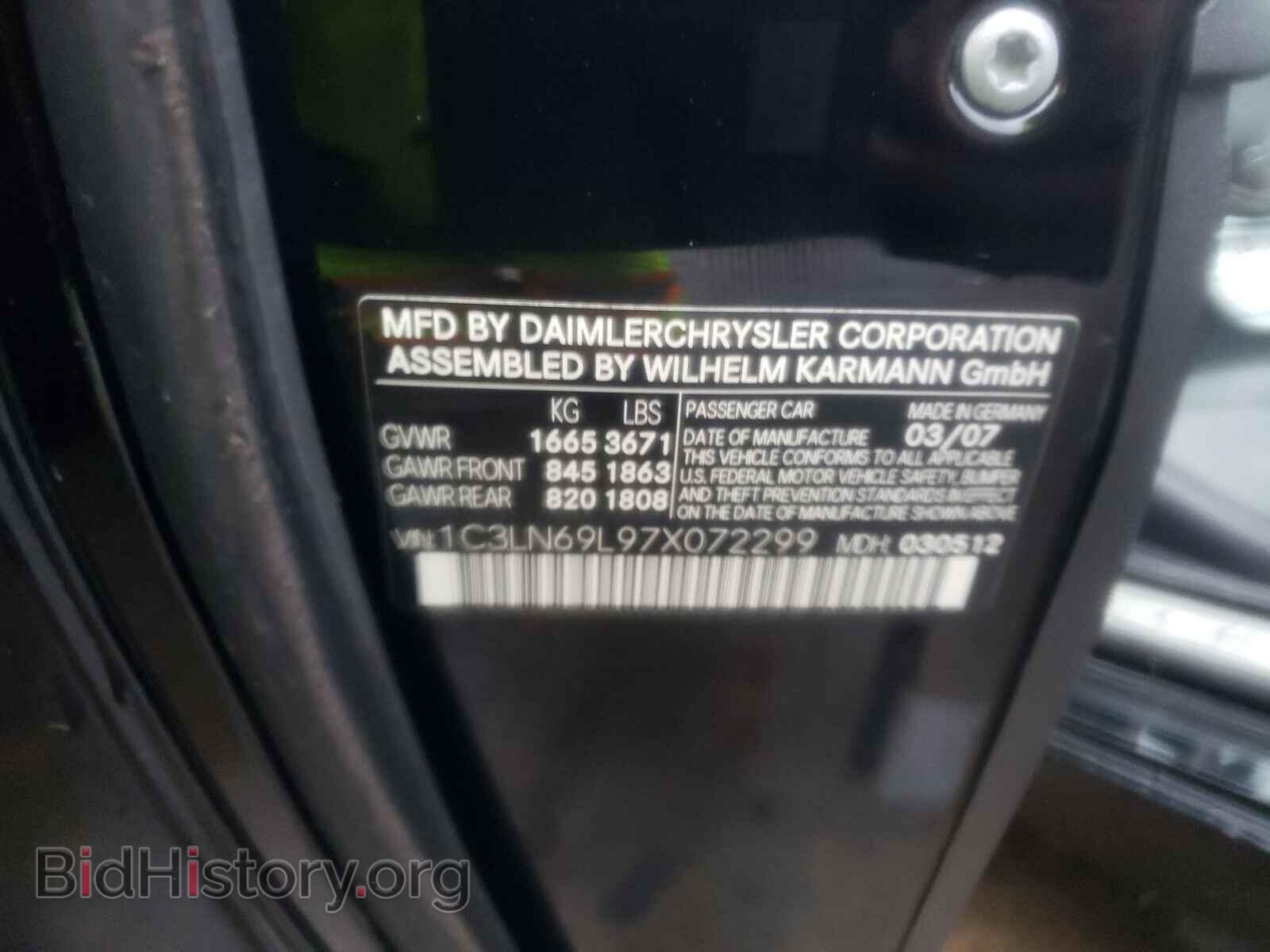 2007 CHRYSLER CROSSFIRE - VIN: 1C3LN69L97X072299 - Фото 10