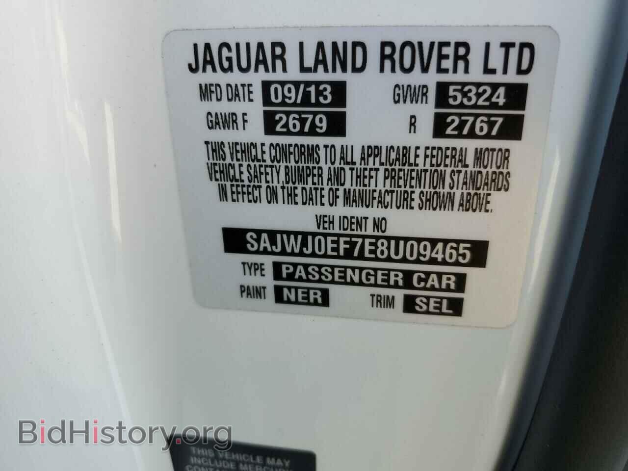 2014 JAGUAR XF - VIN: SAJWJ0EF7E8U09465 - Фото 13