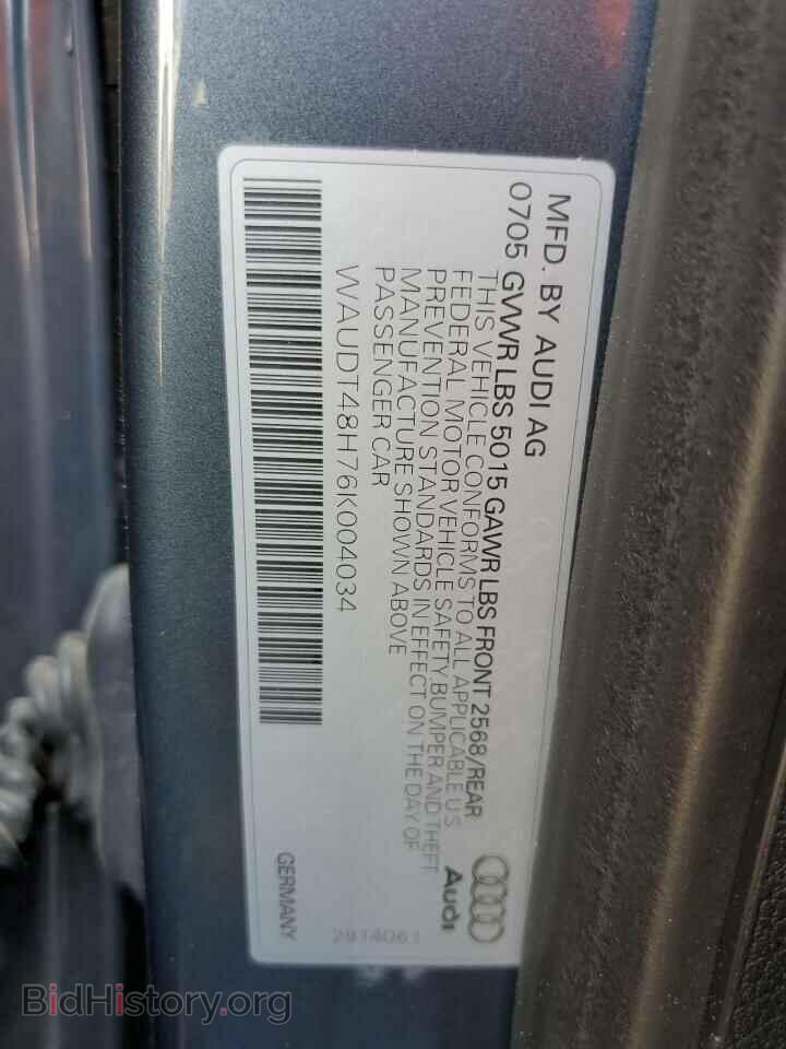 2006 AUDI A4 - VIN: WAUDT48H76K004034 - Фото 10