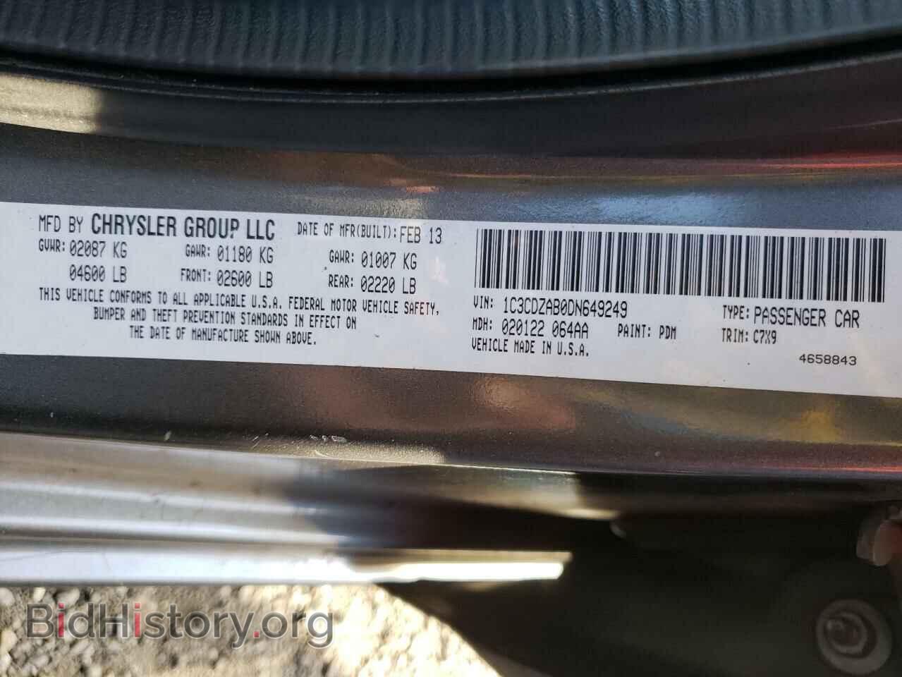 2013 DODGE AVENGER - VIN: 1C3CDZAB0DN649249 - Фото 10