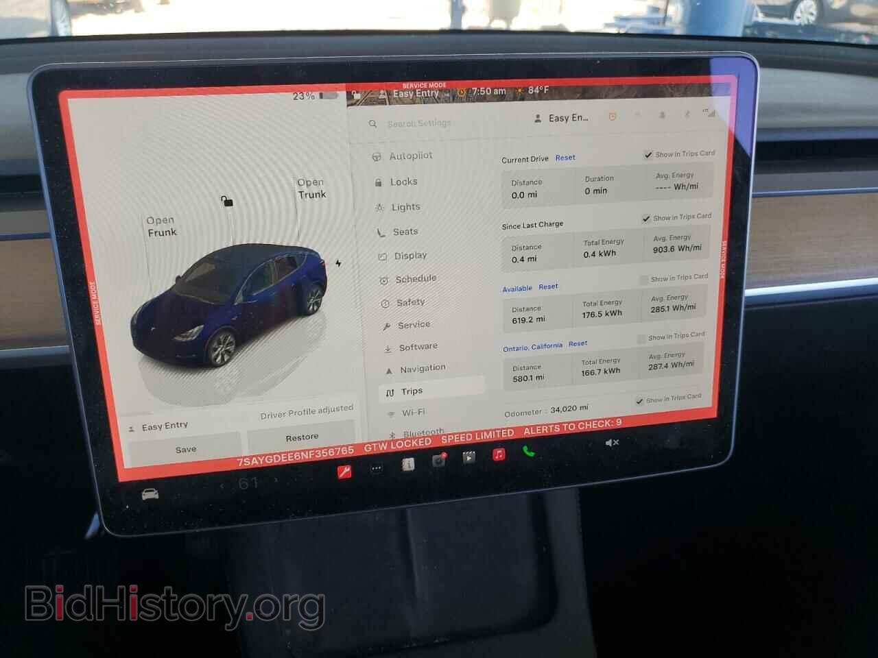 2022 TESLA MODEL Y - VIN: 7SAYGDEE6NF356765 - Фото 9