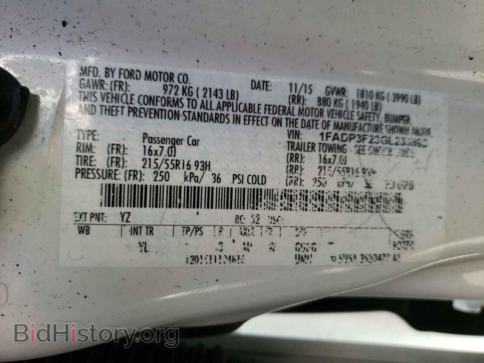 2016 FORD FOCUS - VIN: 1FADP3F23GL233893 - Photo 10