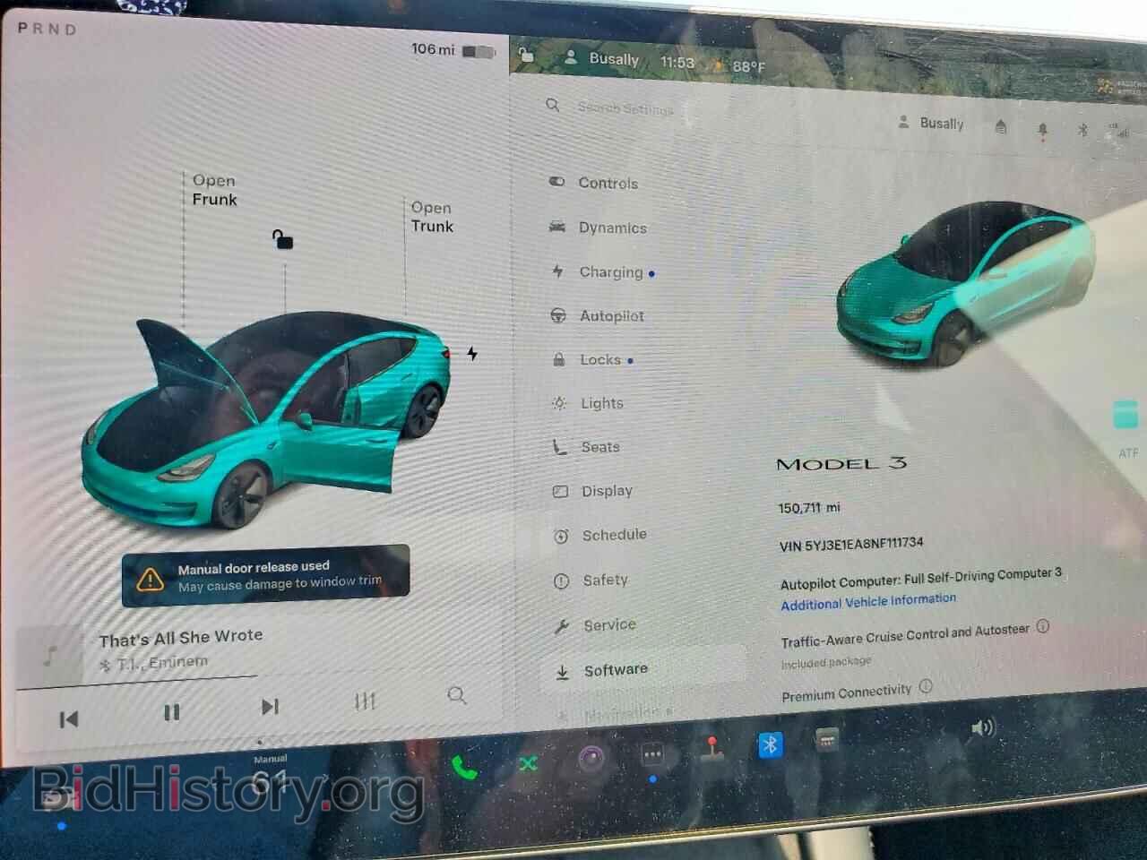 2022 TESLA MODEL 3 - VIN: 5YJ3E1EA8NF111734 - Photo 9