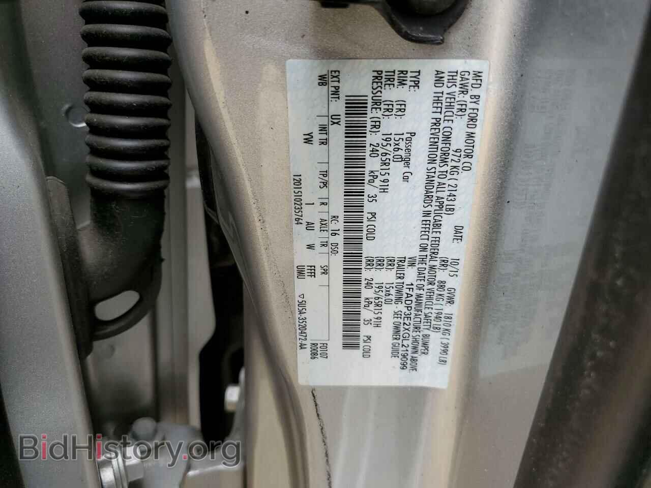 2016 FORD FOCUS - VIN: 1FADP3E2XGL219099 - Фото 12