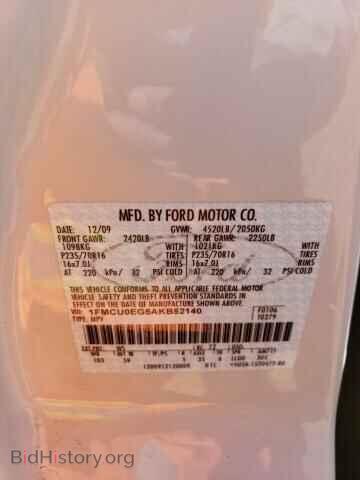 2010 FORD ESCAPE - VIN: 1FMCU0EG5AKB52140 - Фото 13