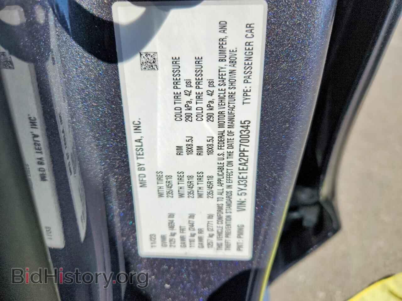 2023 TESLA MODEL 3 - VIN: 5YJ3E1EA2PF700345 - Фото 12