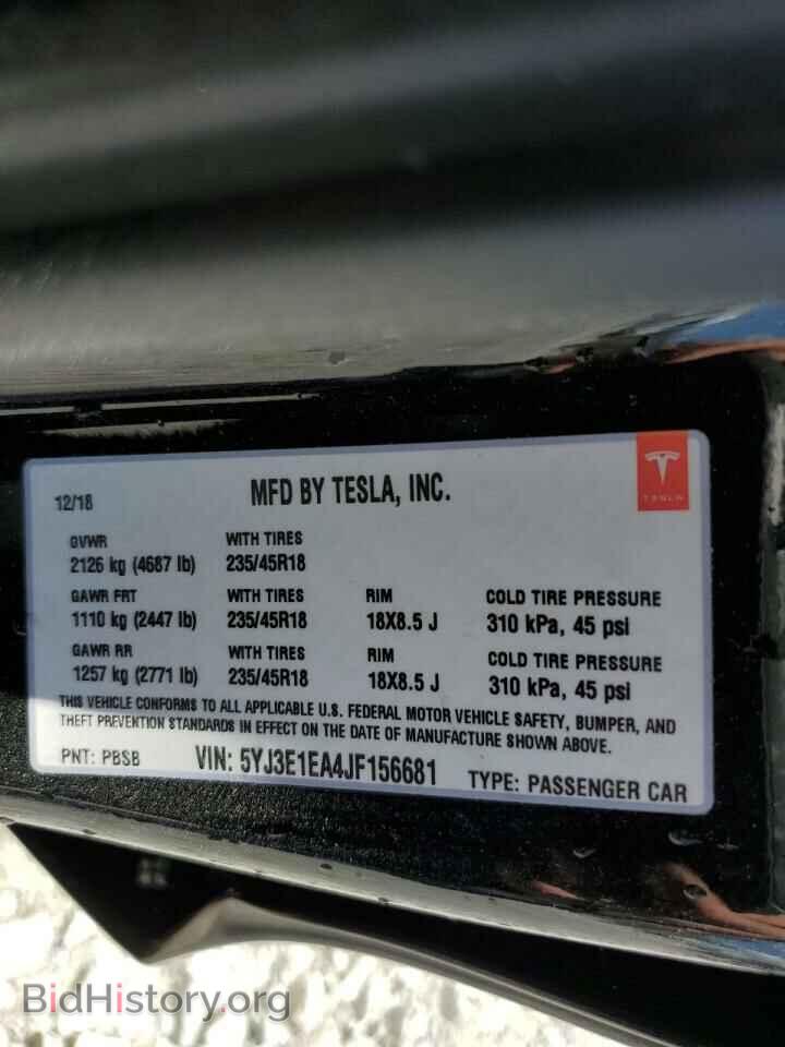 2018 TESLA MODEL 3 - VIN: 5YJ3E1EA4JF156681 - Photo 13