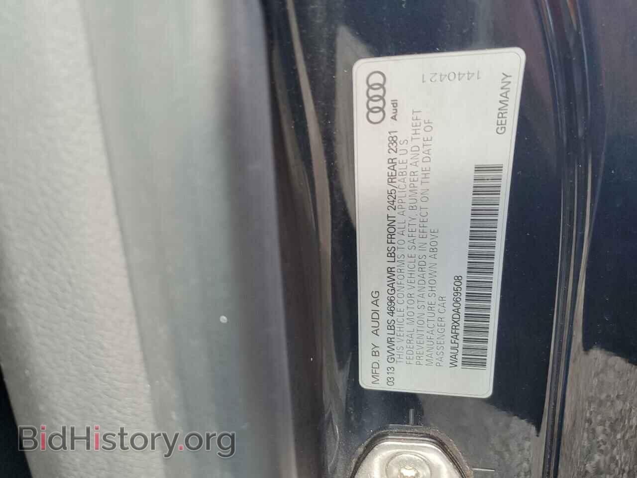 2013 AUDI A5 - VIN: WAULFAFRXDA069508 - Фото 12