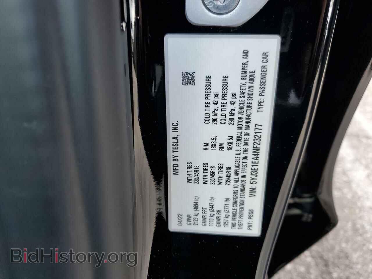 2022 TESLA MODEL 3 - VIN: 5YJ3E1EA4NF232177 - Photo 10