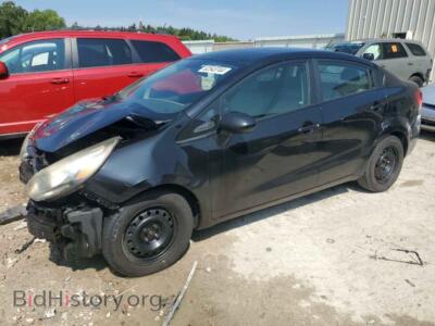 2013 Kia RIO LX, black — VIN KNADM4A33D6153588, Copart