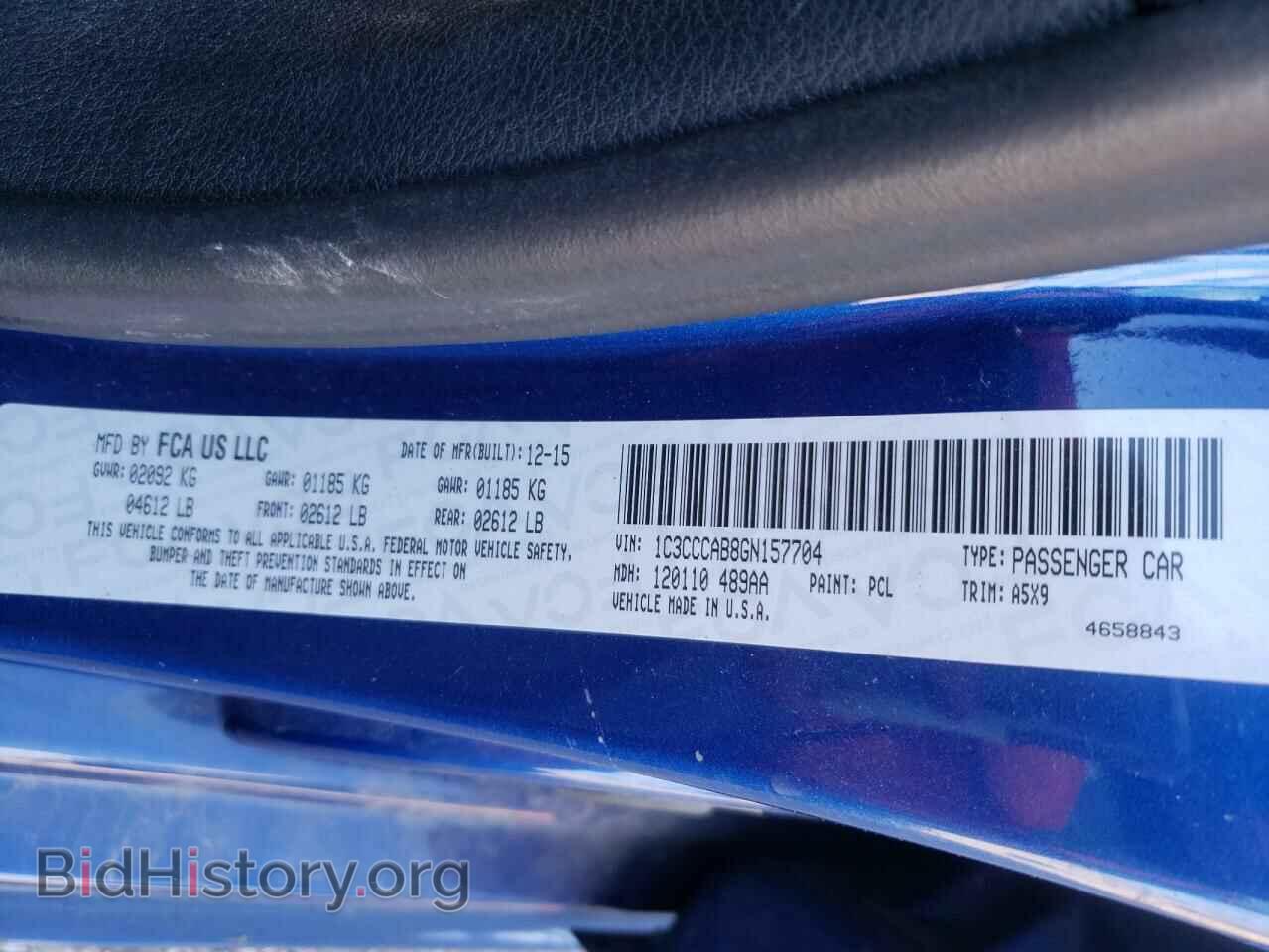 2016 CHRYSLER 200 - VIN: 1C3CCCAB8GN157704 - Фото 10