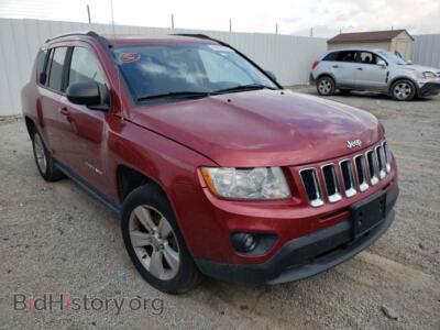 2012 Jeep COMPASS Compass LA, бордовый — VIN 1C4NJDEB2CD555730, Copart