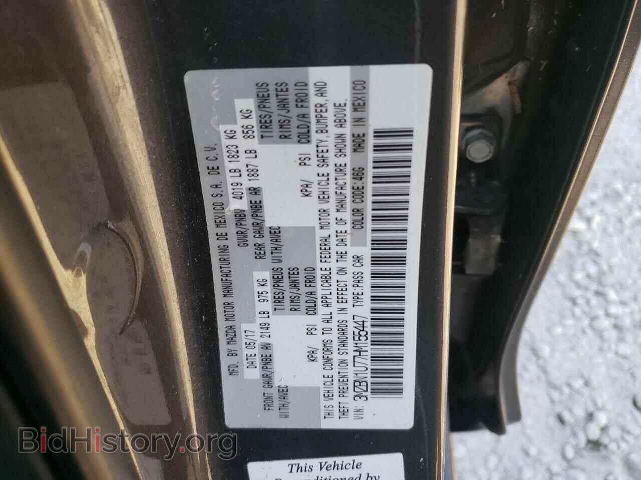 2017 MAZDA 3 - VIN: 3MZBN1U77HM155447 - Photo 10
