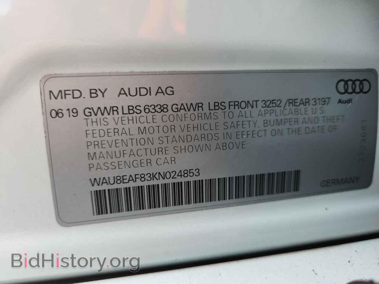 2019 AUDI A8 - VIN: WAU8EAF83KN024853 - Photo 12