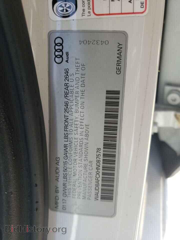 2017 AUDI A6 - VIN: WAUD8AFCXHN087578 - Фото 10