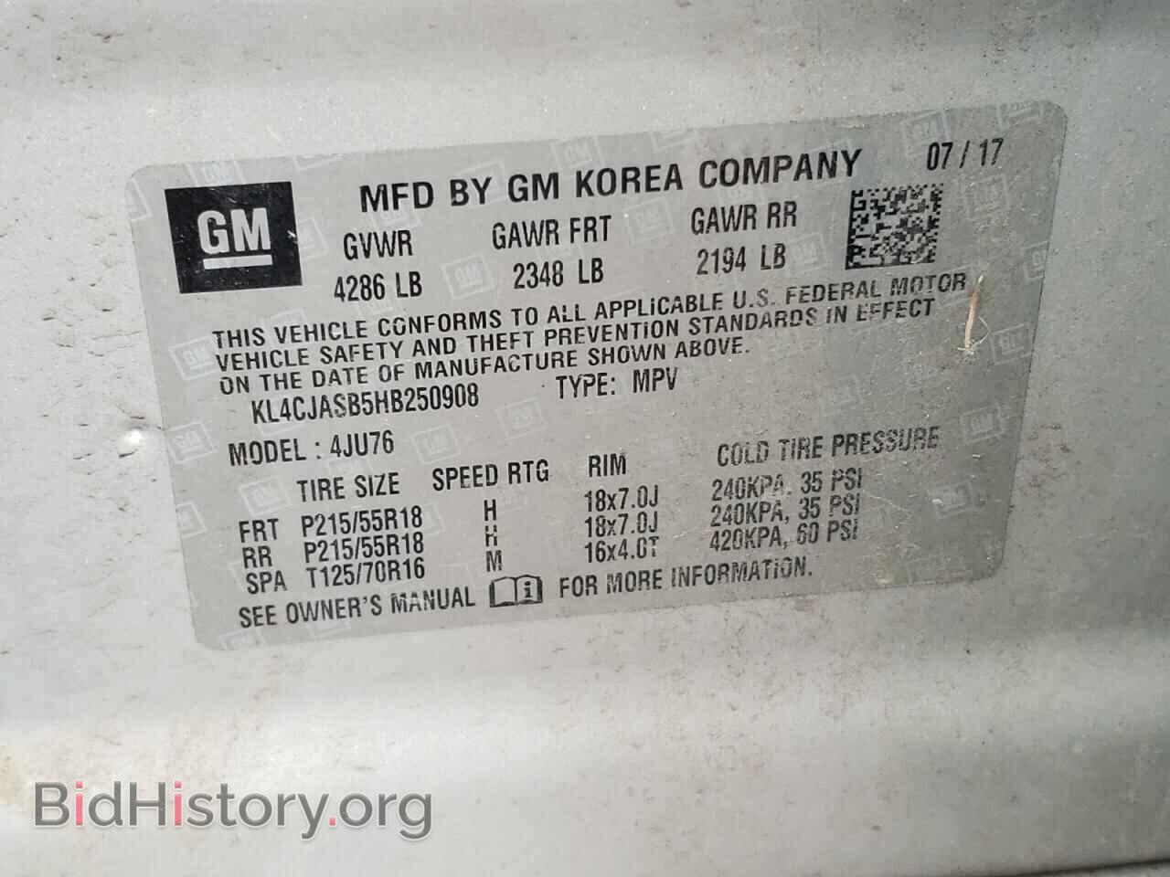 2017 BUICK ENCORE - VIN: KL4CJASB5HB250908 - Photo 10