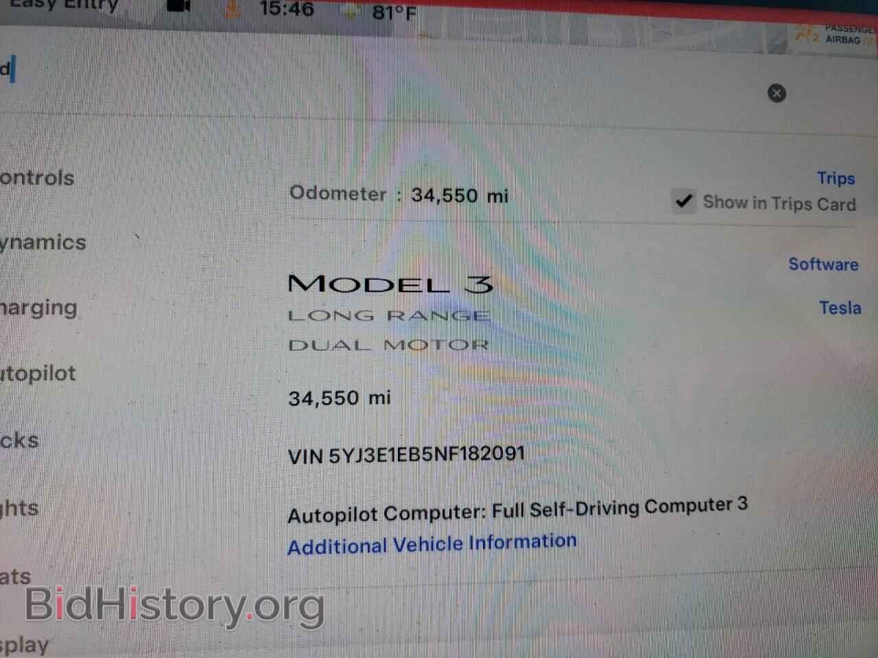 2022 TESLA MODEL 3 - VIN: 5YJ3E1EB5NF182091 - Photo 9