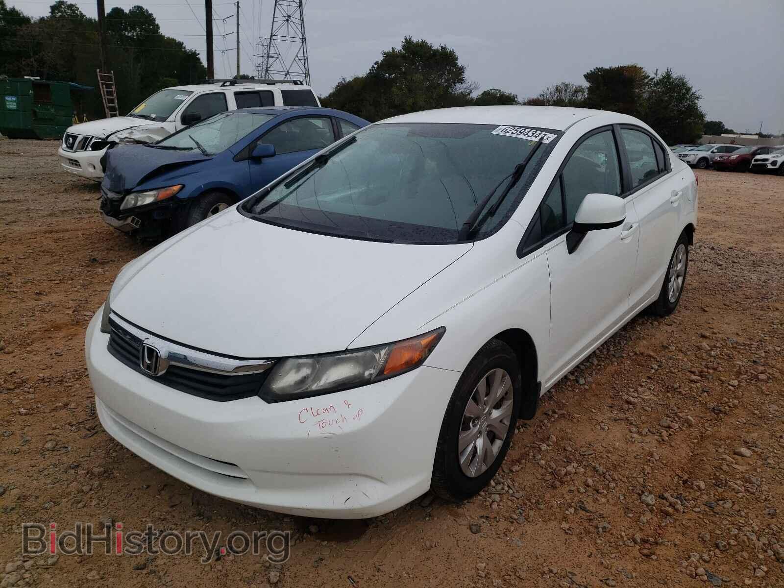 2012 HONDA CIVIC - VIN: 2HGFB2F55CH328745 - Фото 2