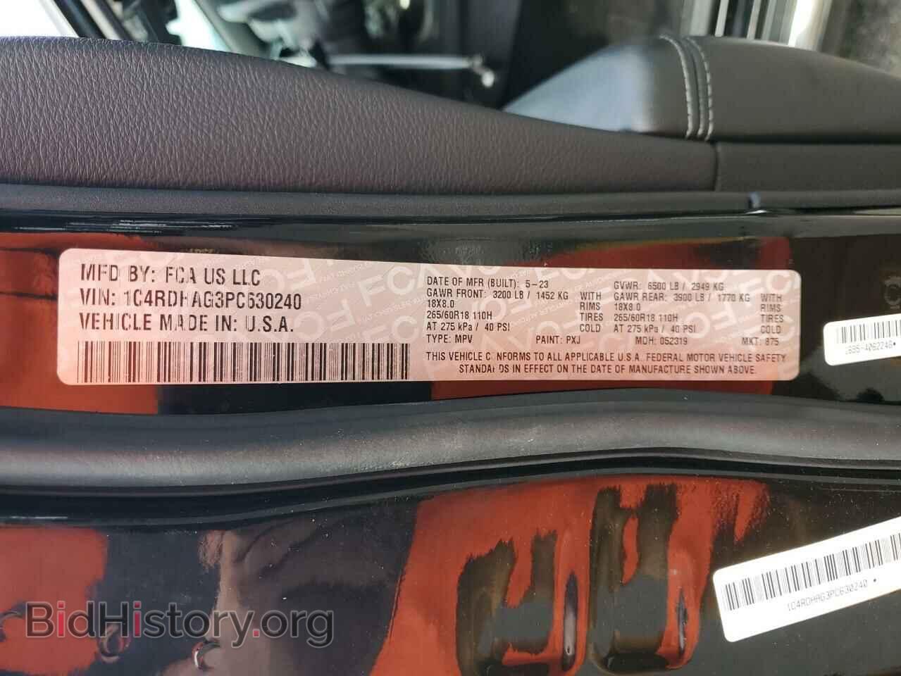2023 DODGE DURANGO - VIN: 1C4RDHAG3PC630240 - Фото 14
