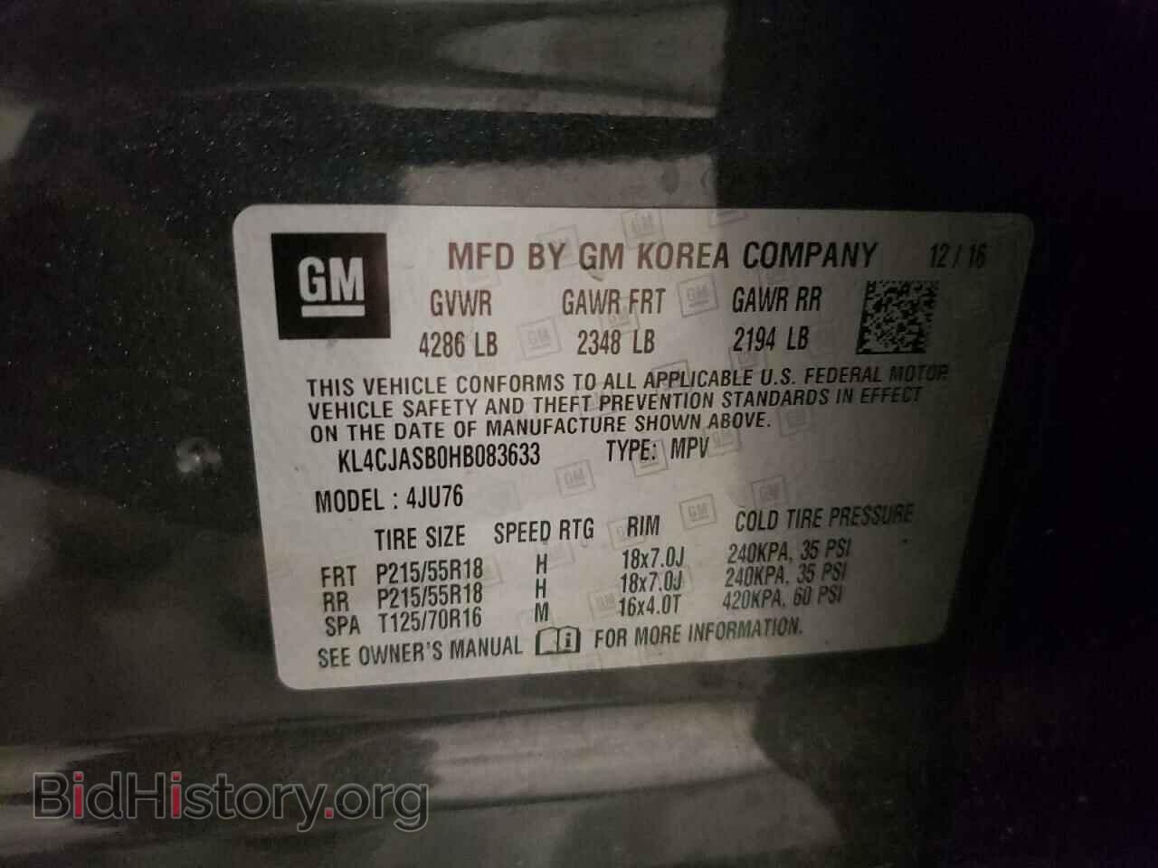 2017 BUICK ENCORE - VIN: KL4CJASB0HB083633 - Photo 10