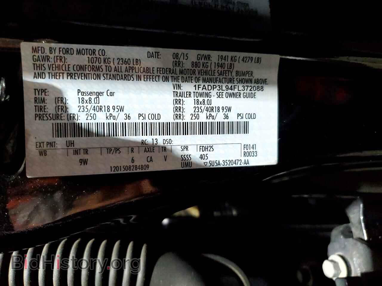 2015 FORD FOCUS - VIN: 1FADP3L94FL372088 - Фото 12