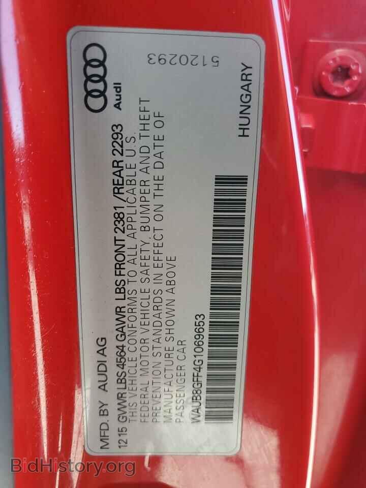 2016 AUDI A3 - VIN: WAUB8GFF4G1069653 - Фото 10