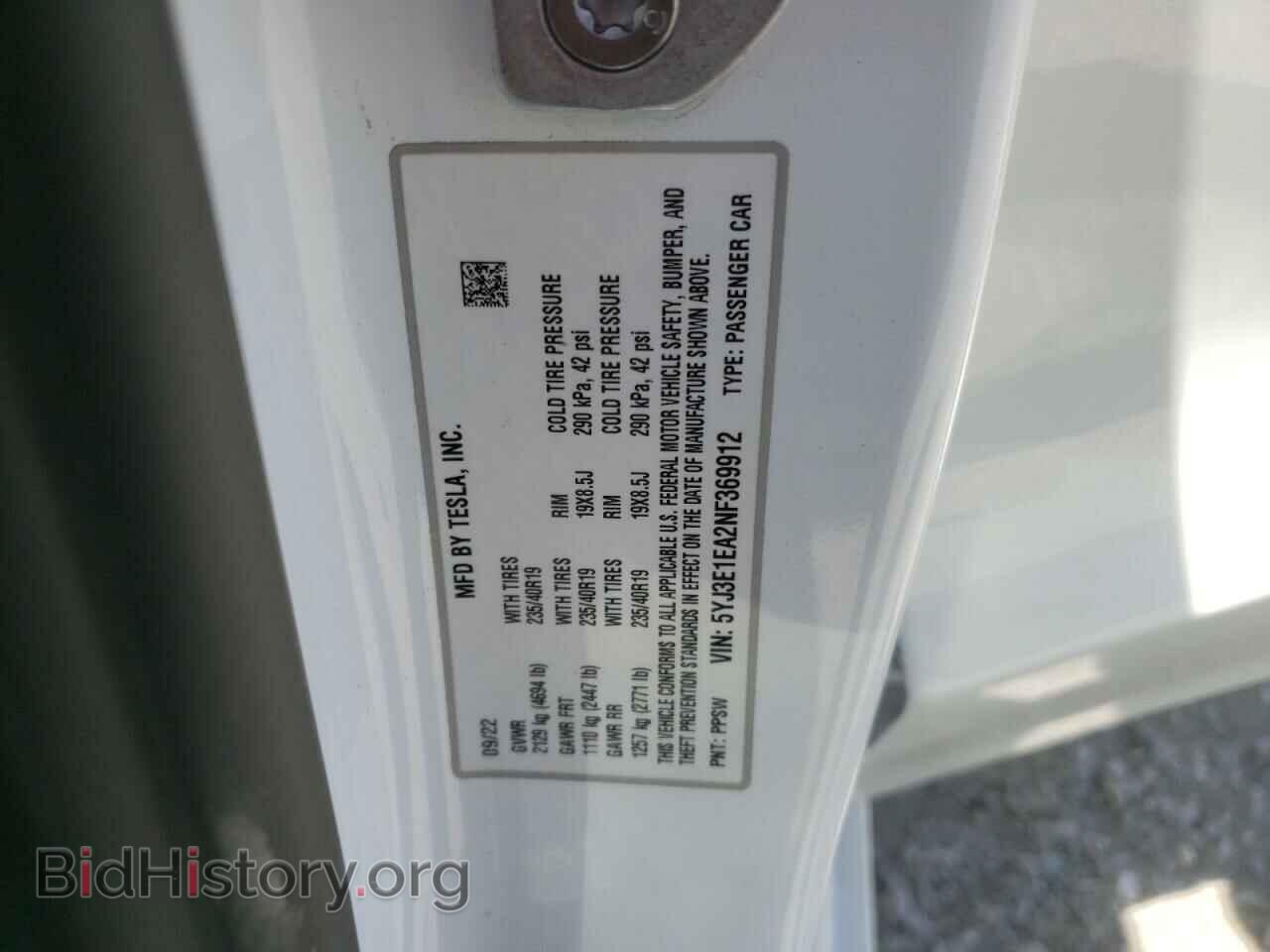 2022 TESLA MODEL 3 - VIN: 5YJ3E1EA2NF369912 - Photo 13