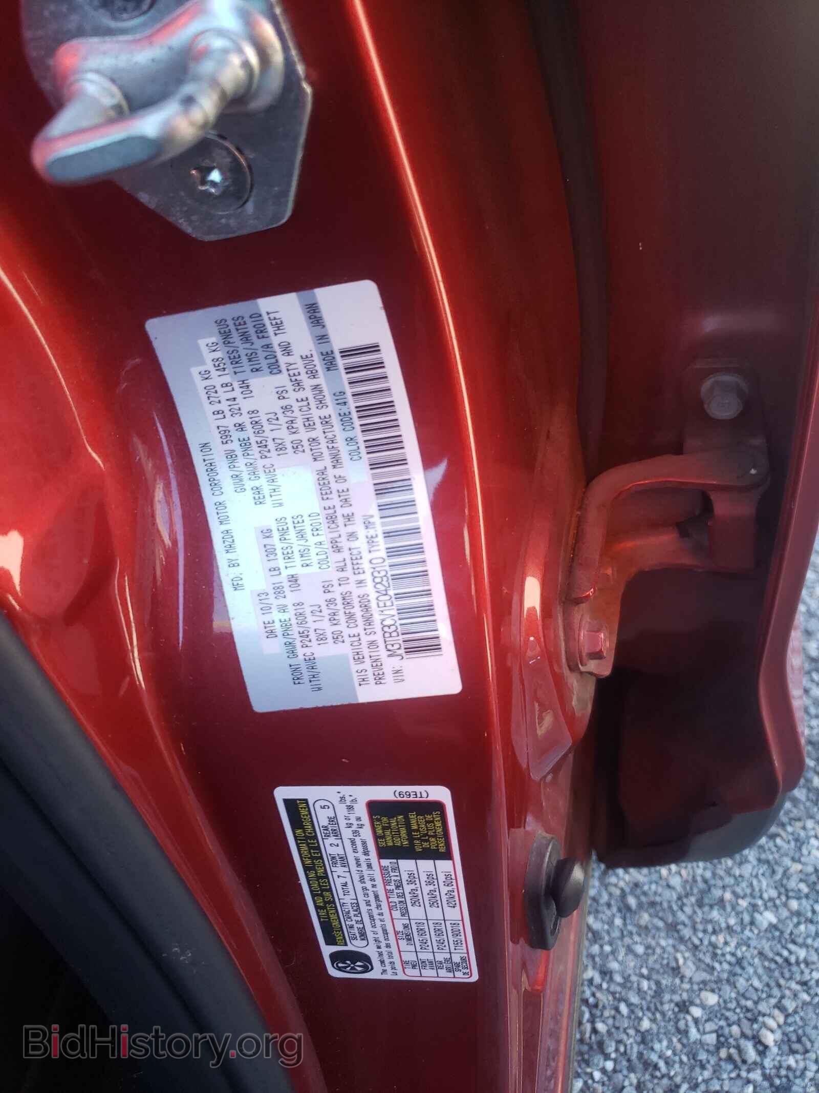 2014 MAZDA CX-9 - VIN: JM3TB3CV1E0429310 - Фото 10