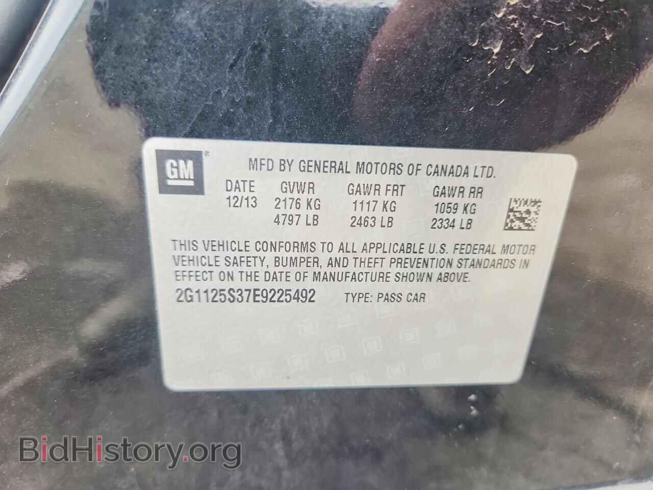2014 CHEVROLET IMPALA - VIN: 2G1125S37E9225492 - Фото 12