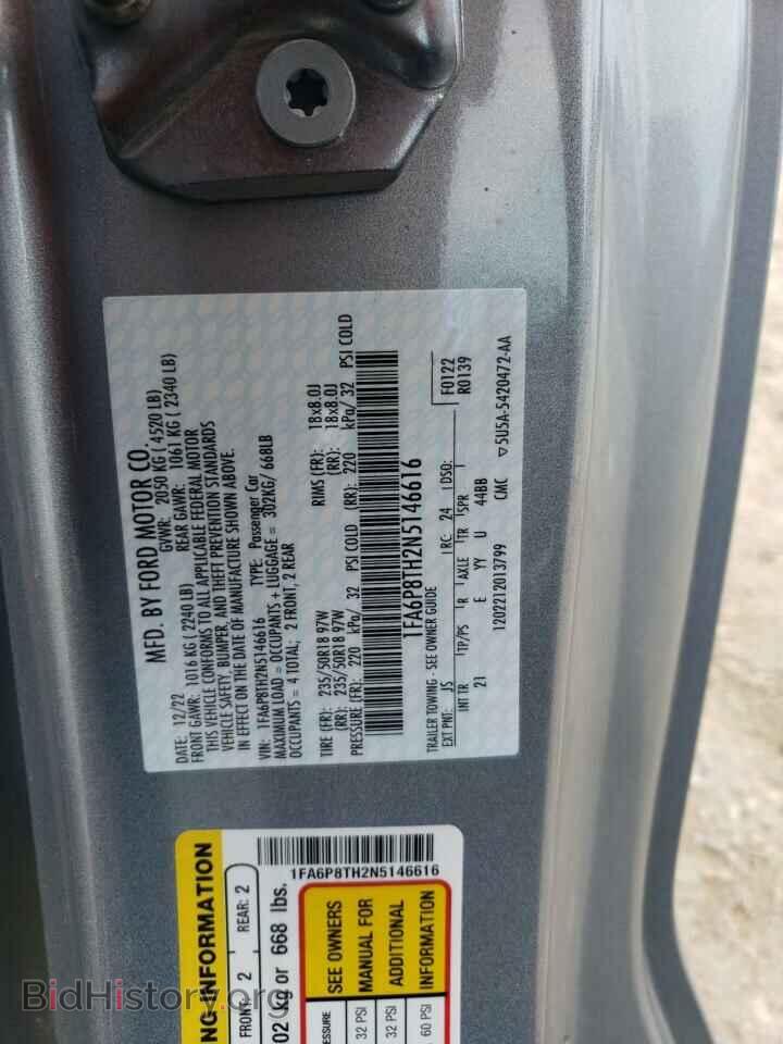 2022 FORD ALL Models - VIN: 1FA6P8TH2N5146616 - Фото 13