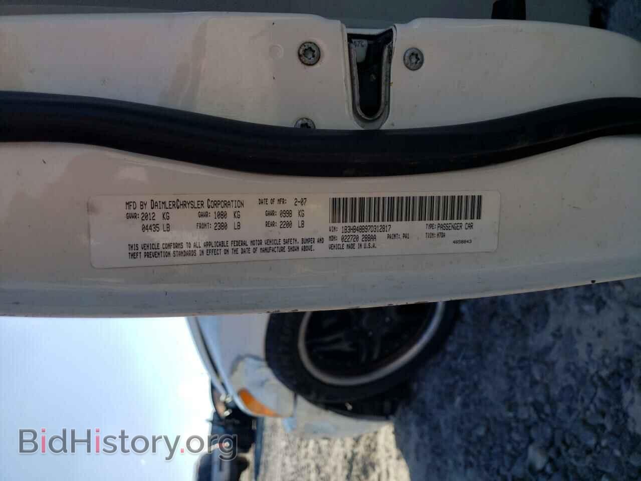 2007 DODGE CALIBER - VIN: 1B3HB48B97D312817 - Фото 10