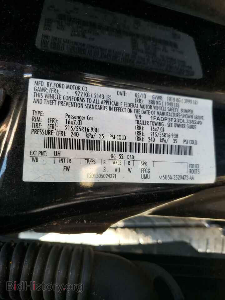2013 FORD FOCUS - VIN: 1FADP3F23DL338249 - Фото 10