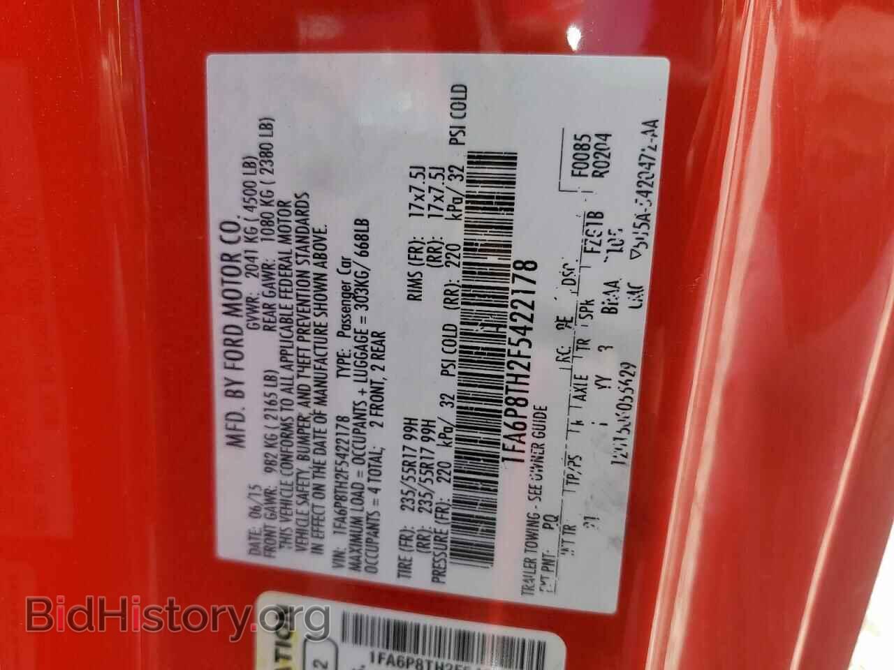 2015 FORD ALL Models - VIN: 1FA6P8TH2F5422178 - Photo 12